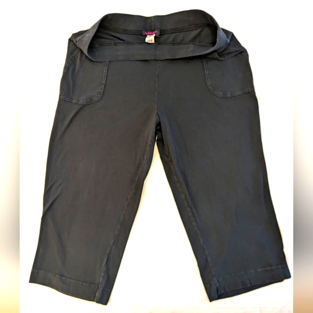 Fresh Produce Key Largo Pull-On Capri Pants Black XXL Made in USA